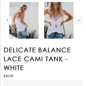 Vici Delicate Balance Lace Cami Tank